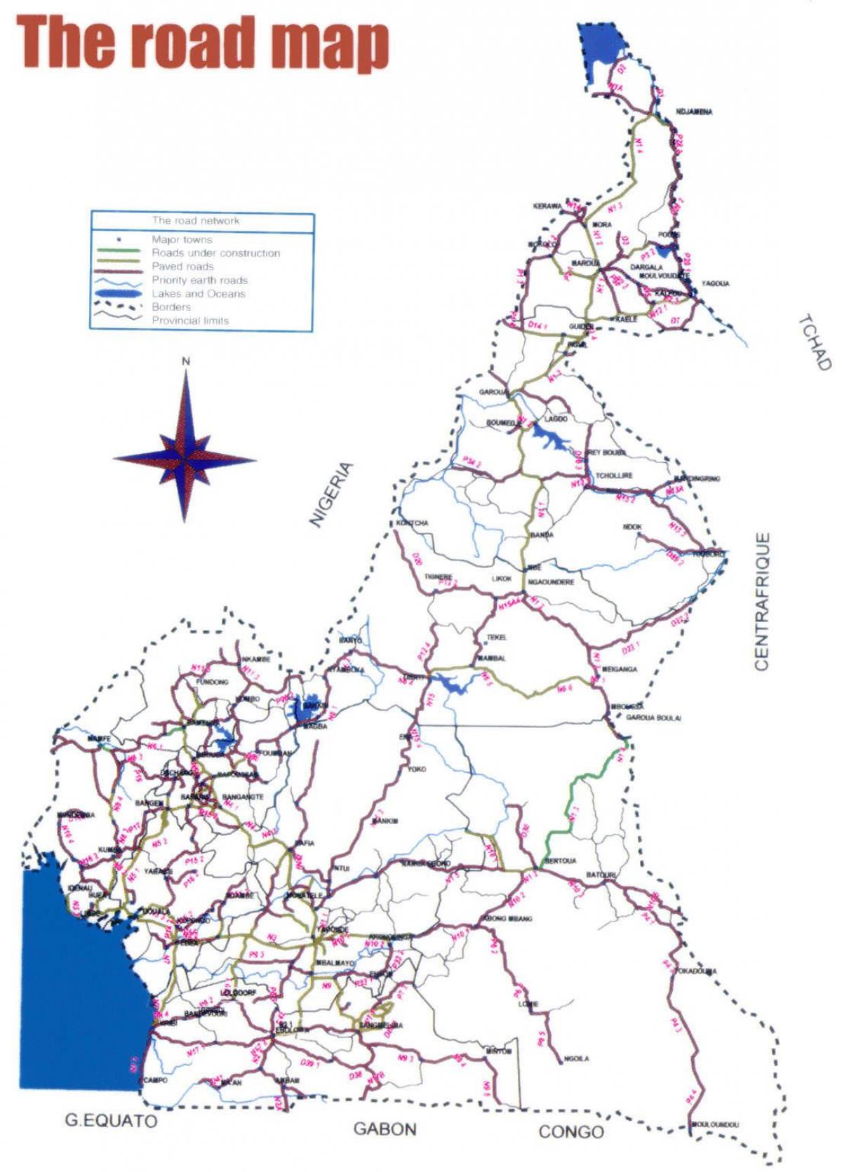 Mapa dróg Kamerun 