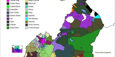 Mapa Kamerunu język