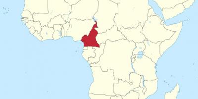 Mapa Kamerunu w Afryce Zachodniej