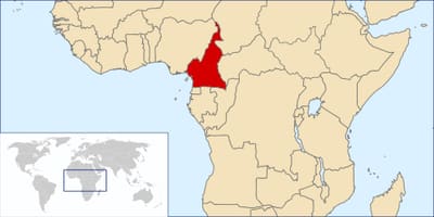 Lokalizacja Kamerun na mapie świata
