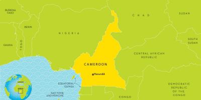 Mapa Kamerunie i w krajach sąsiednich