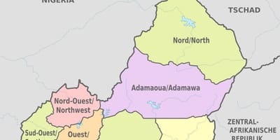 Mapa administracyjno-Kamerun