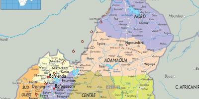 Mapa regionów Kamerunu 